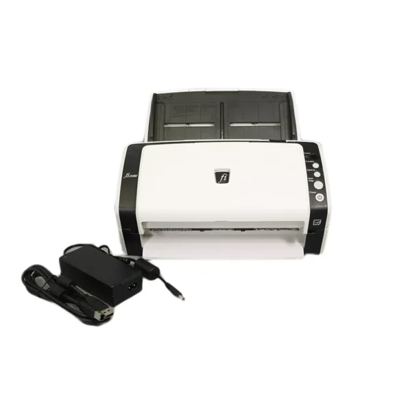 Pre-Owned Fujitsu Fi-6140Z Pass-Through Color Duplex Document Scanner USB w/Bundle