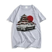 Fujiwara Tofu Shop Initial D T Shirt Men Round Collar Costume T-shirt Summer Japanese Style Tshirt Graphic Print Top