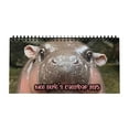 Fukaraa 2025 Desk Calendar, Adorable Hippo Art, Practical & Fun, for