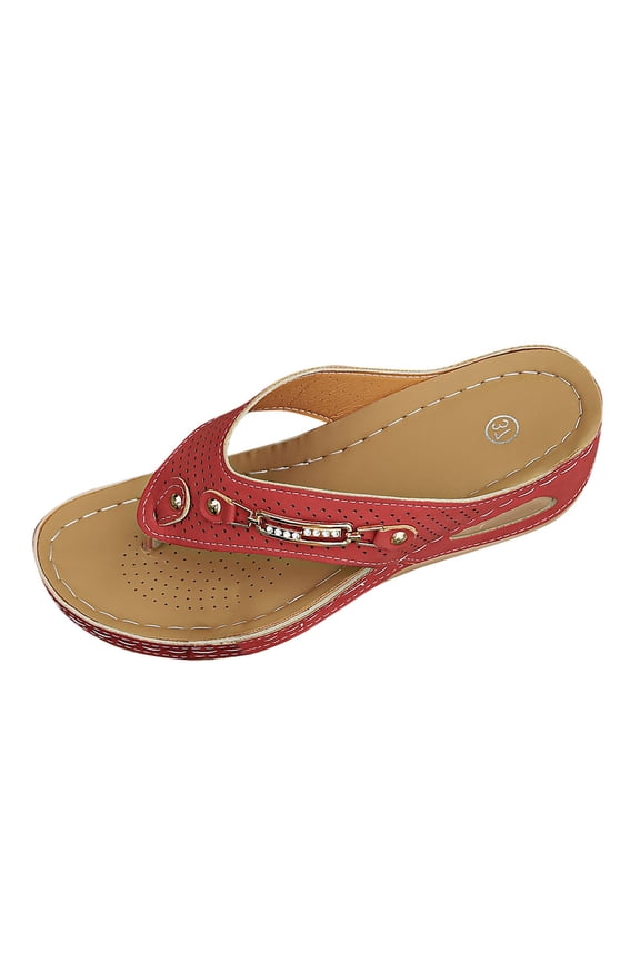 Orthopedic Platform Sandals Women Arch Support Wedge Beach Non-Slip