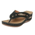 thumbnail image 1 of Fukaraa Waterproof Thong Sandals Women Arch Support Slip On Flip Flops Beach, 1 of 8