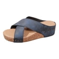 thumbnail image 1 of Fukaraa Wide Feet Wedge Sandals Women Spring Summer Platform Casual Dressy Shoes, 1 of 9
