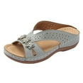 thumbnail image 1 of Fukaraa Women's Floral Platform Sandals Non-Slip Summer Wedge Slides Lightweight, 1 of 8