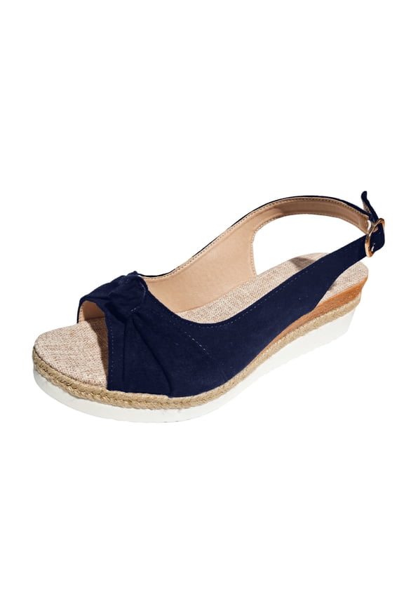 Women's Orthopedic Sandals Wedge Platform Arch Support Beach Black