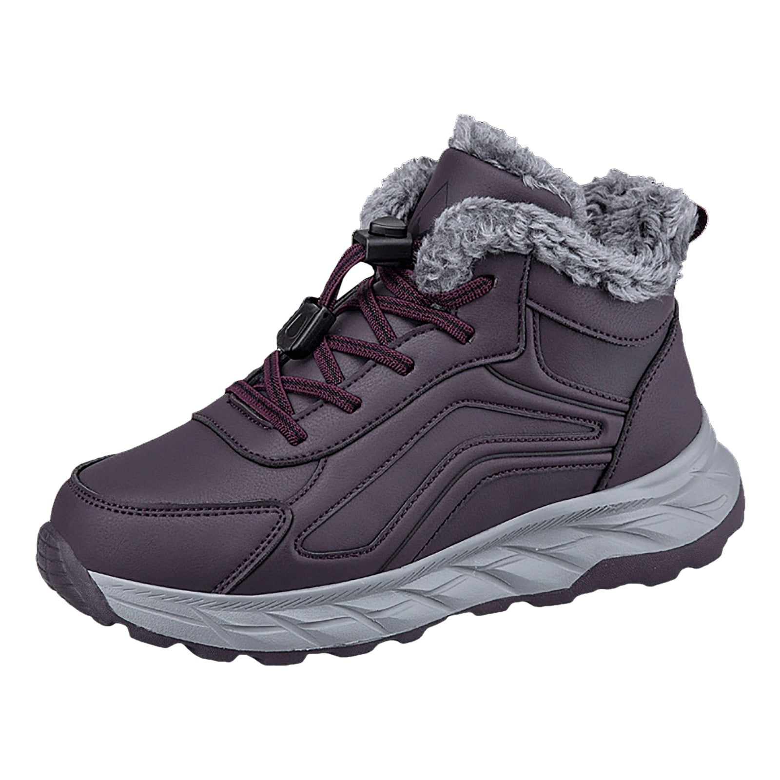 ROCKMARK Men's Waterproof Snow Boots – Fur Lined, Insulated, Anti-Slip Winter Shoes For Outdoor