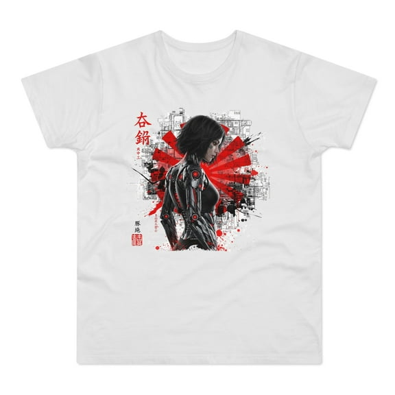 Fukika Cyber Samurai Graphic T-Shirt, Unisex Graphic Tee, Anime Shirt, Japanese Art T-Shirt, Gift for Nerds, Cosplay Apparel
