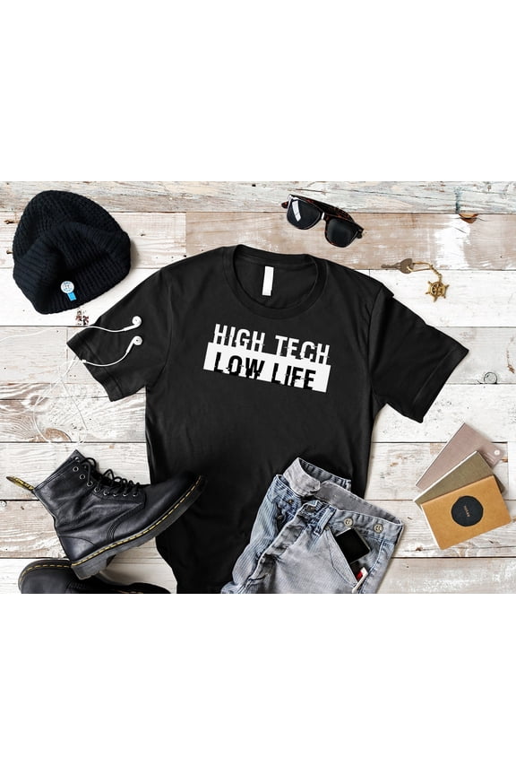 Cyberpunk Shirt, Steampunk Scifi Shirt, Sci-Fi Fan, High Tech Low Life t-shirt, Cool Dystopian Futuristic Tee, Science fiction, Neo-Futurism