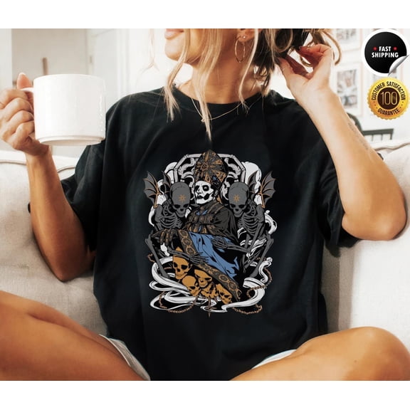 Fukika Ghost Band Merch Tshirt , Tobias Forge Art Shirt, Cyberpunk Theme, Rock Music Fan Gift, MW2 Ghost, Ghost SV, ghost band tshirt, perpetual