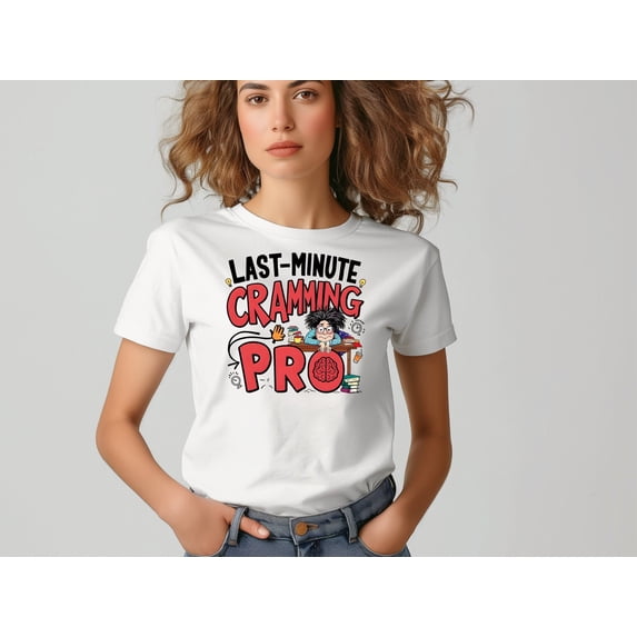 Fukika Last Minute Cramming Pro T-Shirt, Funny Study Tee, College Student Shirt, Exam Prep Humor, Graduation Gift, University Cramming Shirt