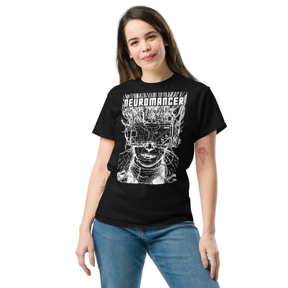 Fukika Neuromancer T-Shirt: Cyberpunk Sci-Fi Graphic Tee