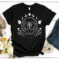 thumbnail image 1 of Fukika Wicca Cat Witch Shirt, Witchy Witch Shirt, Witchcraft, Occult, Pagan Clothing, 1 of 4