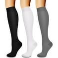 thumbnail image 1 of Fuklindy 3 Pairs Medical Sport Compression Socks - 15-20mmhg Graduated Knee-High Support for Men & Women, Ideal for Soccer, Running, and Nurses, 1 of 6