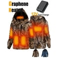 thumbnail image 1 of Fuklindy Graphene Heated Jacket for Men 12V Fast Charge 18400mAh Large Capacity Winter Outdoor Lightweight Heating Jackets, 1 of 6