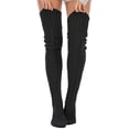 thumbnail image 1 of Fuklindy Women's Cable Knitted Boot Socks, Thigh High Warm Socks Extra Long Winter Thick Stockings Fashion Over Knee Leg Warmers, 1 of 7
