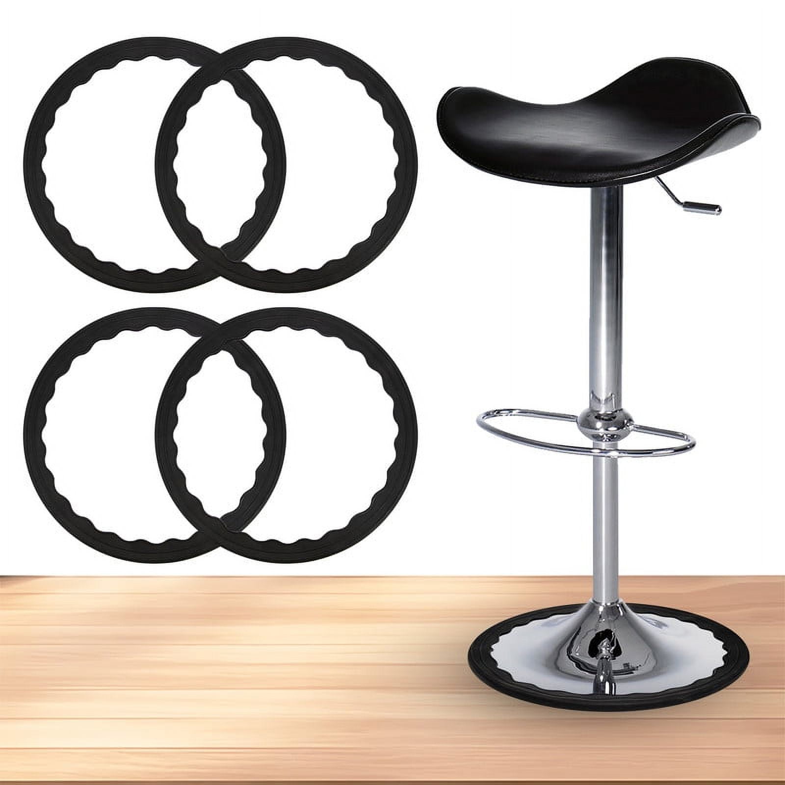 Fukushima Bar Stool Leg Protectors Ring - 4Pcs Non-Slip Silicone Chair Leg Floor Protectors, Protect Wooden Floors, Prevent Scratches and Noise - Fits 16.5" to 18.5" Bar Stools