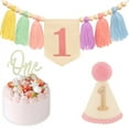thumbnail image 1 of Fukushima Highchair Banner for 1st Birthday Part，Anniversary Party Decorations Set with Cone Hat and Cake Topper, 1 of 7
