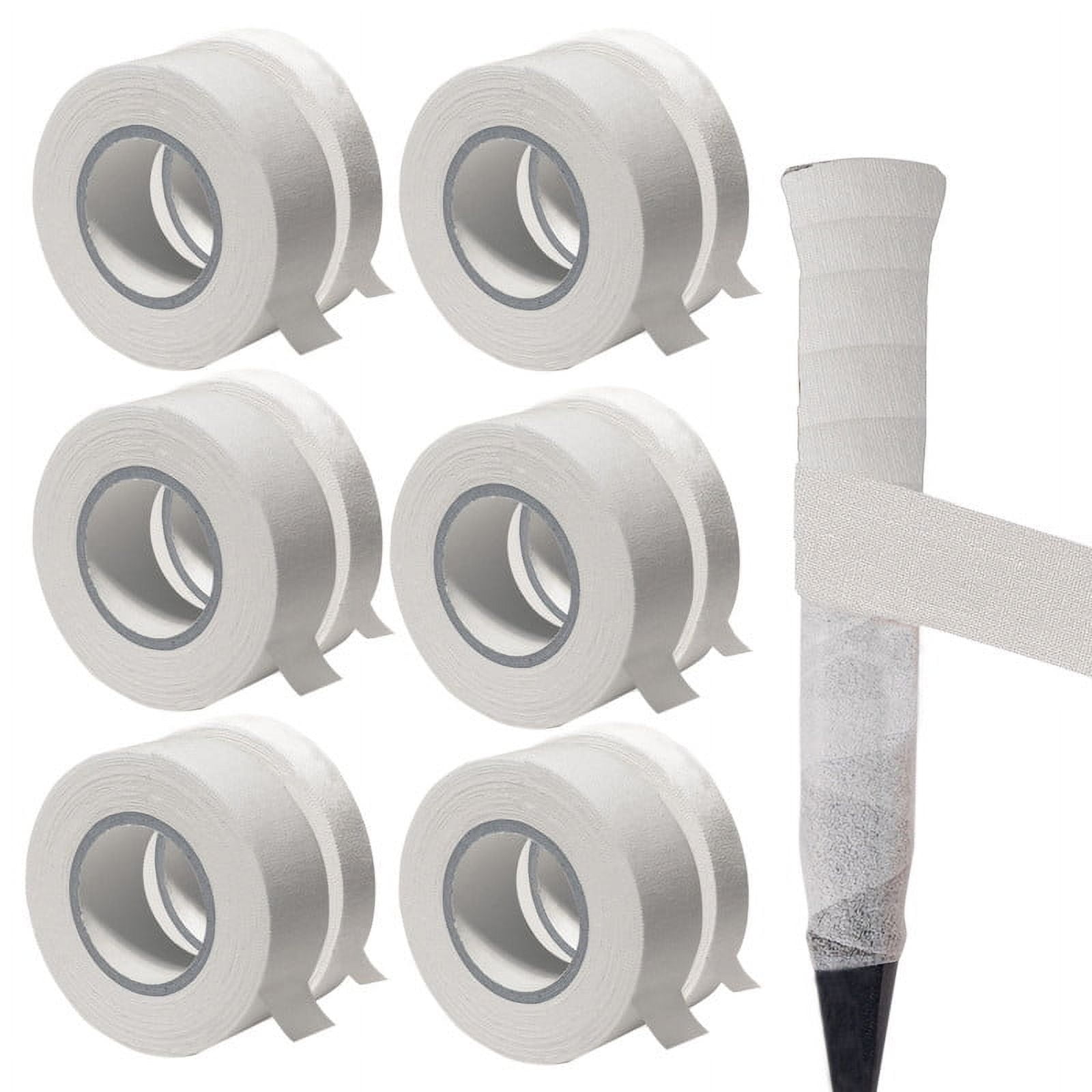 Fukushima Multipurpose Lacrosse Tape Set - 1 Inch and 1/2 Inch, Non Pre-Cut, 30ft Adhesive Tape for Lacrosse Sticks, Shin Pads, Golf Baseball Bats - Ideal Sports Gear and Gift Equipment(White, 12pcs)