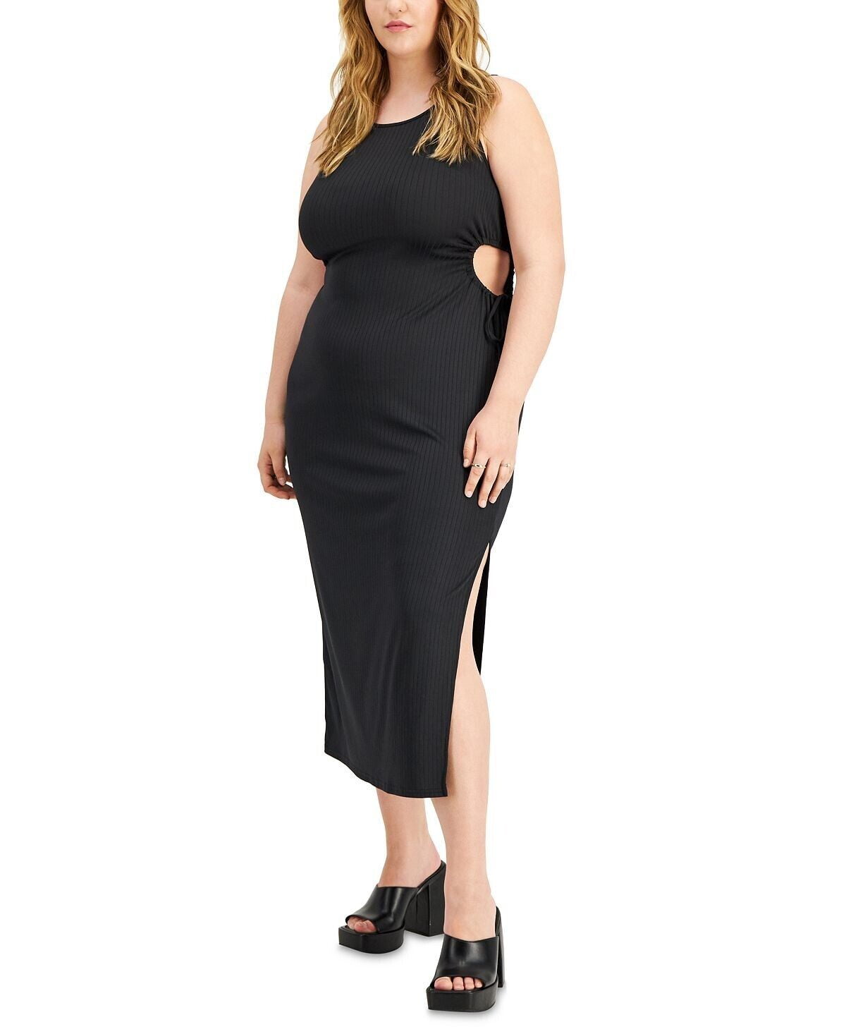 Ful Circle Trends Women's Trendy Plus Size Side-Cutout Maxi Dress Black 2X  B4HP - Walmart.com