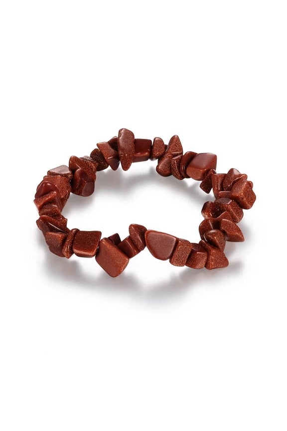 Ful Gemstone Chips Stretch Turquose Jade Quartz Aventurine Bracelet P280