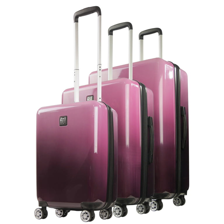 Ful Impulse Ombre Hardside Spinner Luggage, 3pc set, Pink