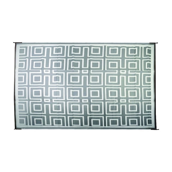 FulTyme RV 6067 Outdoor Patio Mat, Grey/Light Tan, 6' x 9'