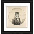 thumbnail image 1 of Fulchran Jean Harriet 15x16 Black Ornate Wood Framed Double Matted Museum Art Print Titled - Portrait of a Young Man (1802), 1 of 5