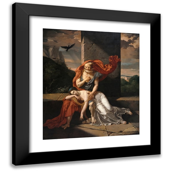Fulchran Jean Harriet 20x23 Black Modern Framed Museum Art Print Titled - Oedipus at Colonus (1798)