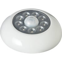 Black Battery-Powered LED Stair Light with Clear Lens
