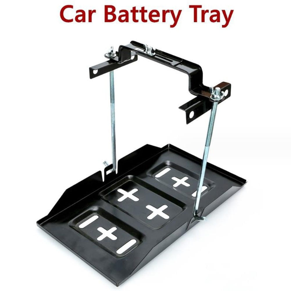 Fule 1 Set Car Battery Tray Bracket Black Battery Bracket Tray Mounting