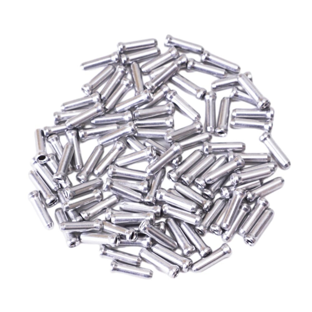 Fule 100x aluminum cable end cap crimp ferrule tip steel wire bike road