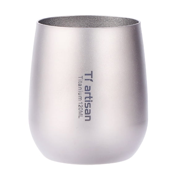 Fule 120ml Titanium Double Wall Camping Mug 2-Layer Beer Coffee Tea Water&Juice Cup Camping Cooking Supplies