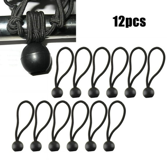 Fule 12pc Bungee Balls Cords Shock Elastic Toggle Tarpaulin Trailer Cover Tent