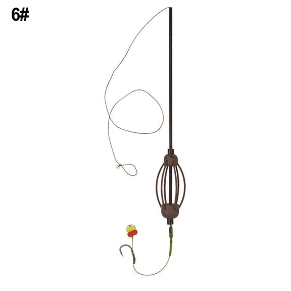 Fule 1pc Bait Carp Fishing Feeder 35cm Fishing Baits Cages Hook Rig Hollow Sinker Inline Method Cage Feeder Pesca Fishing Accessories