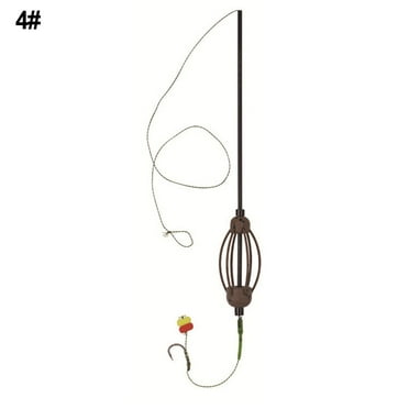 Fule 1pc Bait Carp Fishing Feeder 35cm Fishing Baits Cages Hook Rig Hollow Sinker Inline Method Cage Feeder Pesca Fishing Accessories