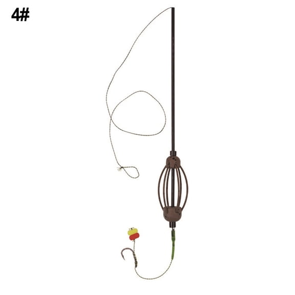 Fule 1pc Bait Carp Fishing Feeder 35cm Fishing Baits Cages Hook Rig Hollow Sinker Inline Method Cage Feeder Pesca Fishing Accessories