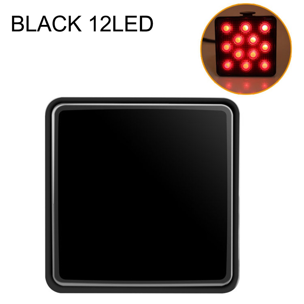 Fule 1x Car Brake Light 2/15LED Brake Light DRL Trailer Truck Hitch Cover Fit Brake Lights Accessories Trailer Hitch Cover