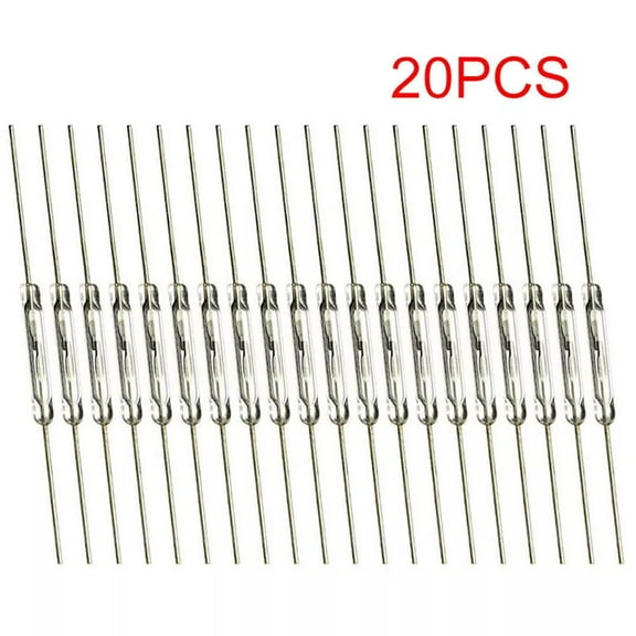 Fule 20PCS Magnetic Glass Reed Switch 2 x14 mm Normally Open N/O 2-Pin Low Voltage