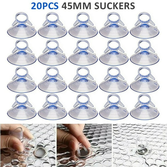 Fule 20Pcs 45MM Suckers Car Sunshade Suction PVC Cups Transparent Rubber Plastic Suckers Kitchen Bathroom Accessories