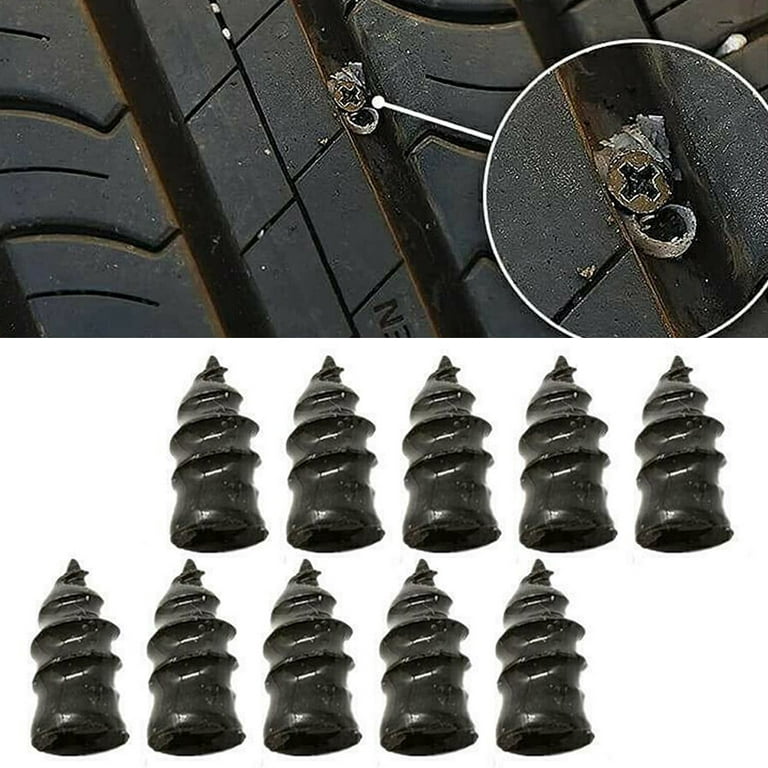 Fule 20pcs Tire Repair Nails Rubber Screw Tire Plugs Self Service
