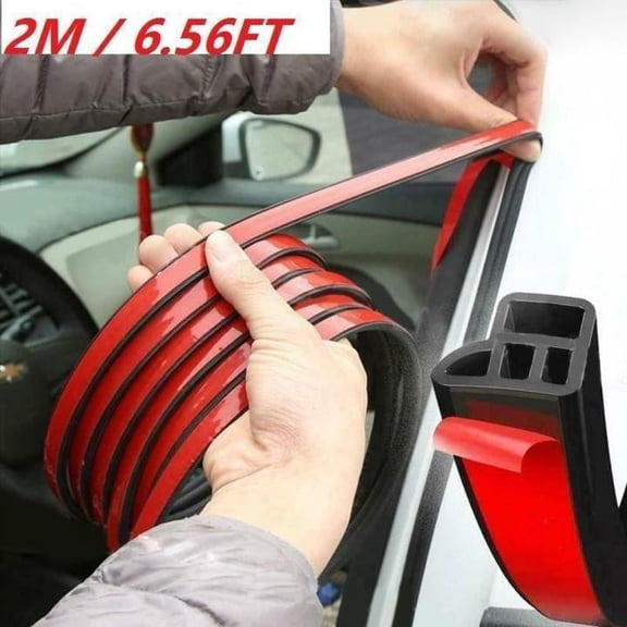 Fule 2M 79\" Car Door Hood Trunk Trim Edge Moulding Rubber Weatherstrip Seal Strip