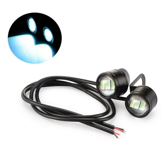 Fule 2Pcs Super Bright Driving Light Eagle Eye LED Reverse Backup Driving Light Motorcycle Fog Lamp Headlight Daytime Running Light