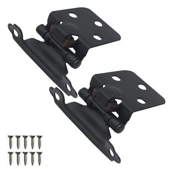 Fule 2pcLot Kitchen Hinges Overlay Self Closing Face Mount Cupboard Door Hinge