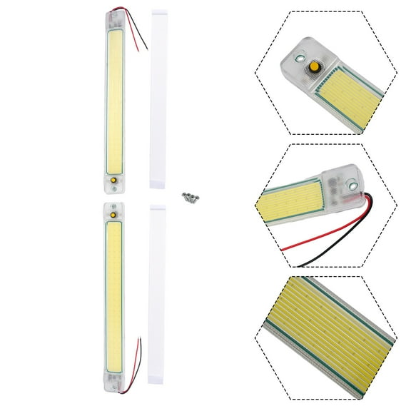 Fule 2x LED Strip Lights Bar Car 12V 24V Caravan Boat Fishing Camping Interior Lamp RV Caravans Campers Accessories