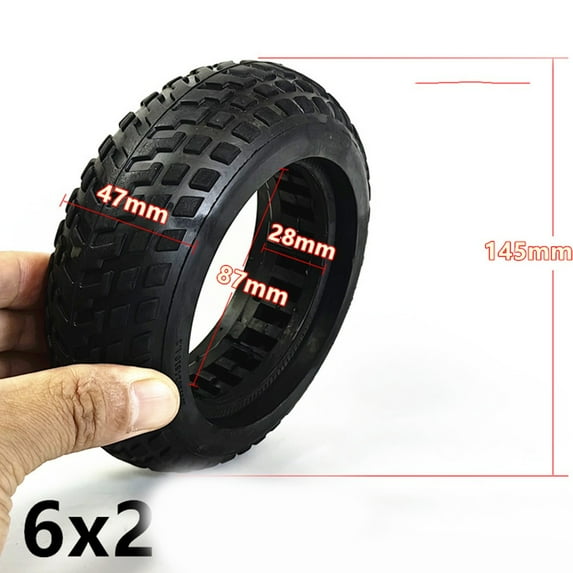 Fule 6 Inch Electric Scooter Tire 6x1.6 Solid Tire 6x2 Rubber No Inflatable Tire