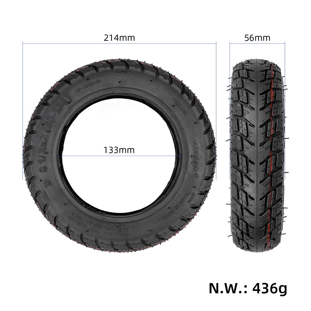 Pneus Tout-Terrain Solides 8.5 X 2 (50-134) TREFAN - 2 Pièces Pour VSETT 9, Zero 9, Inokim Light 2