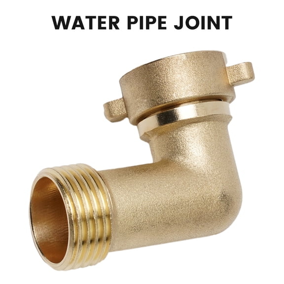 Fule 90 Degree Hose Elbow, Brass Hose Connector, RV Camco Trailer Travel Camper Part Accessories, Perfect for RV, Washing Machine, Faucet, 1-Pack