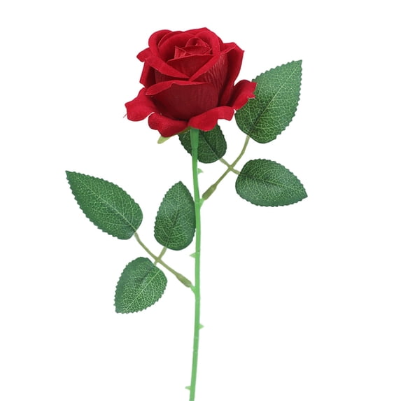Fule Artificial Velvet Rose Flower, Ngxiha Velvet Single Roses Fake Rose Rose Decor Flower Centerpiece Arrangement in Vase Rose Decor Flower for Wedding Outdoor & Home Decoration