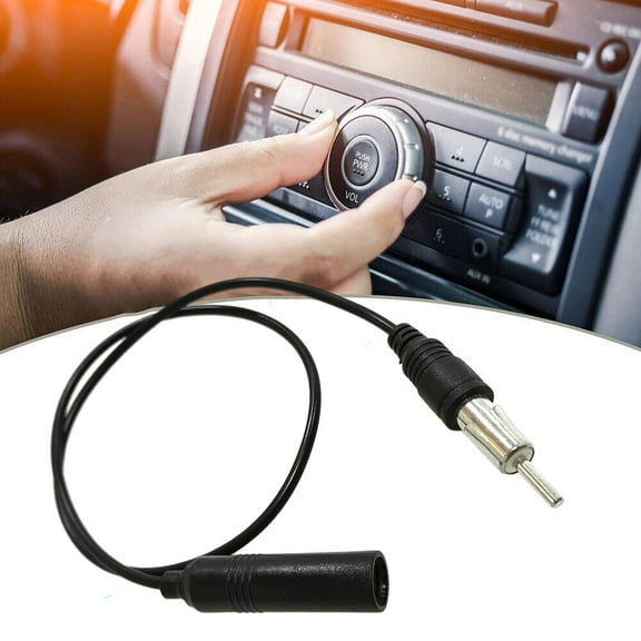 Fule Car Radio Antenna Extension Cable 50cm Car FM AM Radio Car Antenna Extension Cable Cord DIN Plug Connector Coaxial Cable