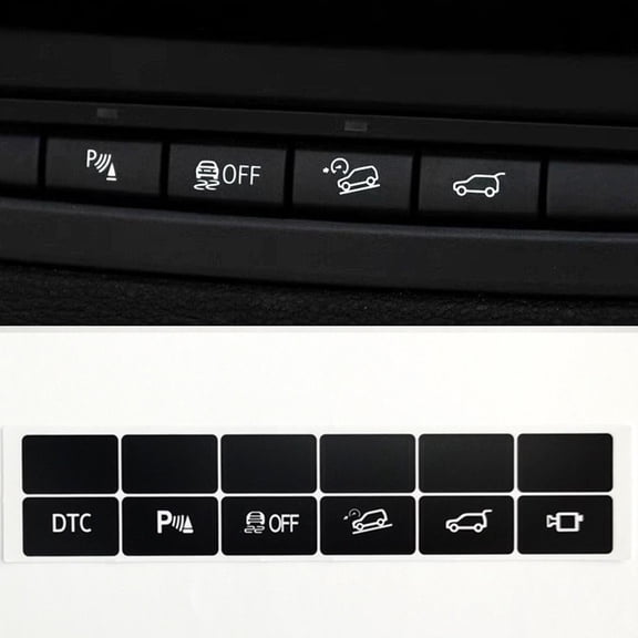 Fule Dash Button Stickers Repair Switch Decals DTC Traction Control for BMW E70 E71