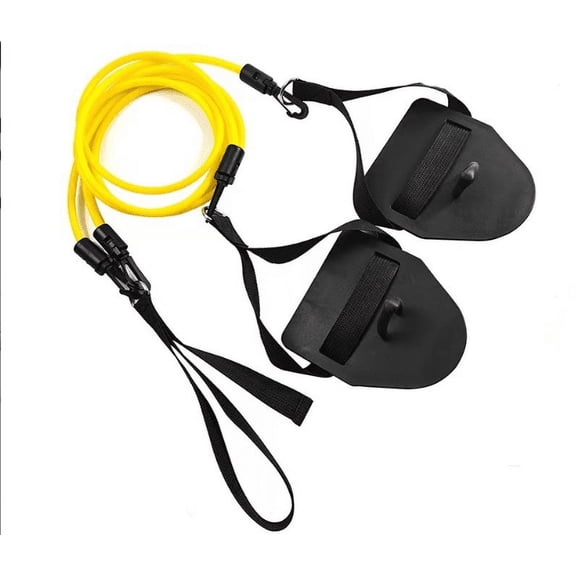 Fule Dryland Swim Trainer Swimming Arms Strength Train Resistance Band With Paddles